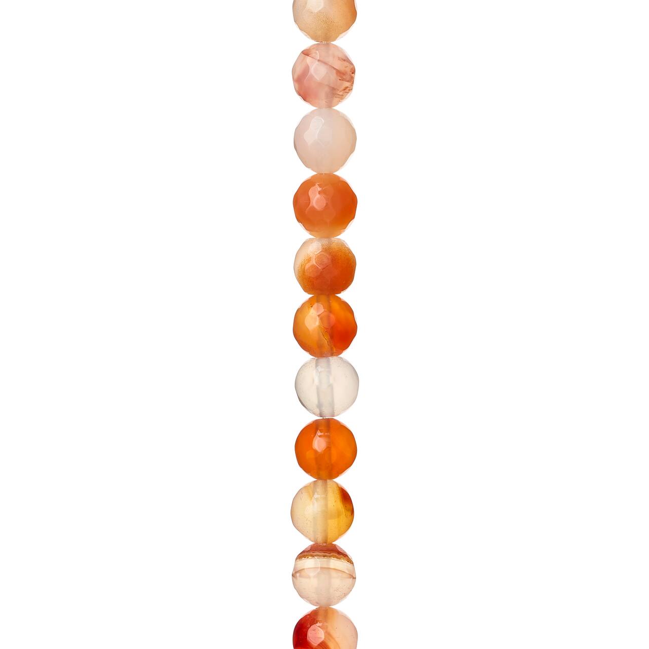 12 Pack: Orange Mixed Agate Round Beads, 8mm by Bead Landing™